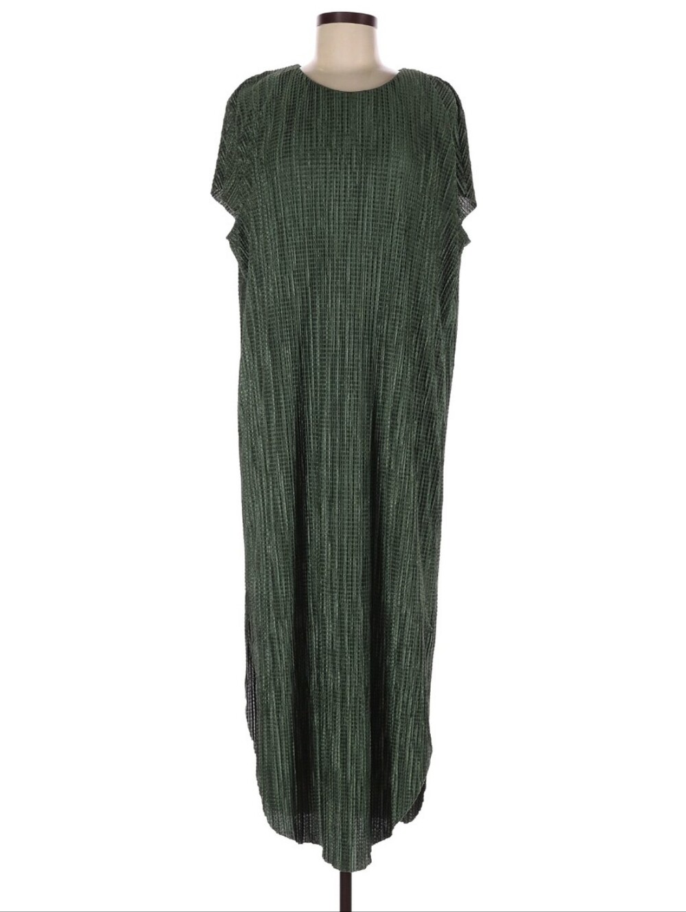Sabina Musayev Olive Green Textured Maxi Dress